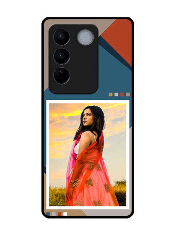 Custom Vivo V27 Custom Metal Phone CaseRetro Color Pallet Design