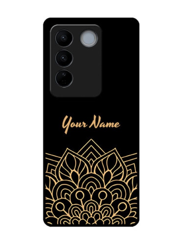 Custom Vivo V27 Custom Metal Phone CaseGolden Mandala Design