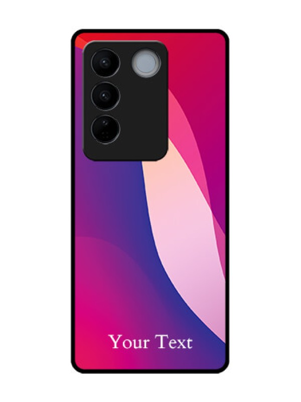 Custom Vivo V27 Custom Metal Phone CaseDigital Abstract Overlap Design