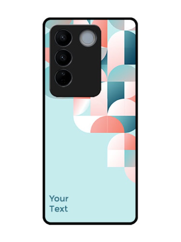 Custom Vivo V27 Custom Metal Phone CaseStylish Semi - Circle Pattern Design