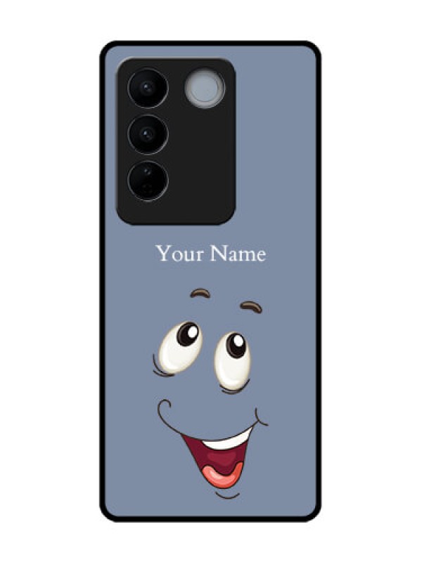 Custom Vivo V27 Custom Metal Phone CaseLaughing Cartoon Face Design