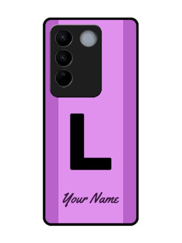 Custom Vivo V27 Custom Metal Phone CaseTricolor Custom Text Design