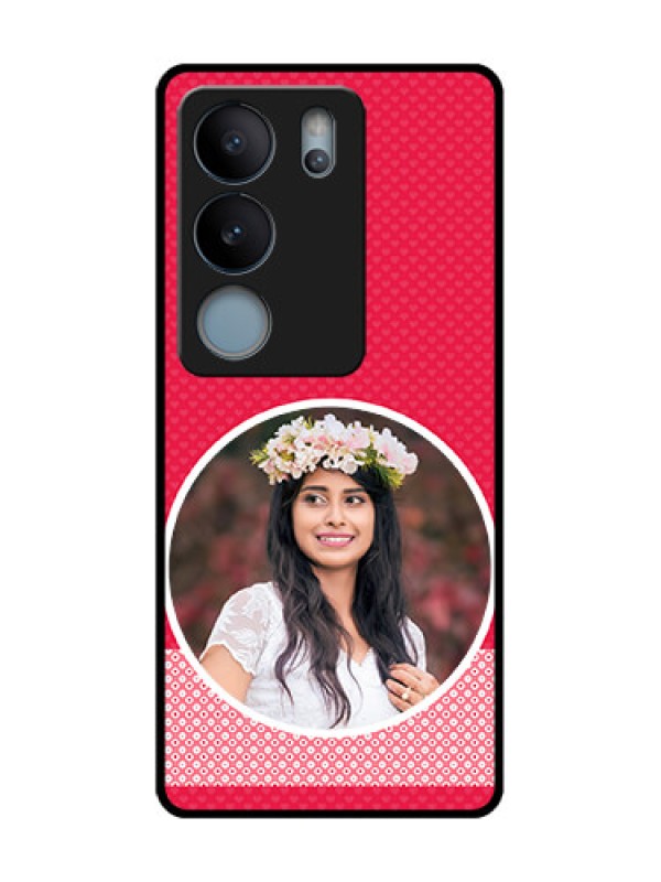 Custom Vivo V29 5G Custom Metal Phone Case - Pink Color Pattern Design