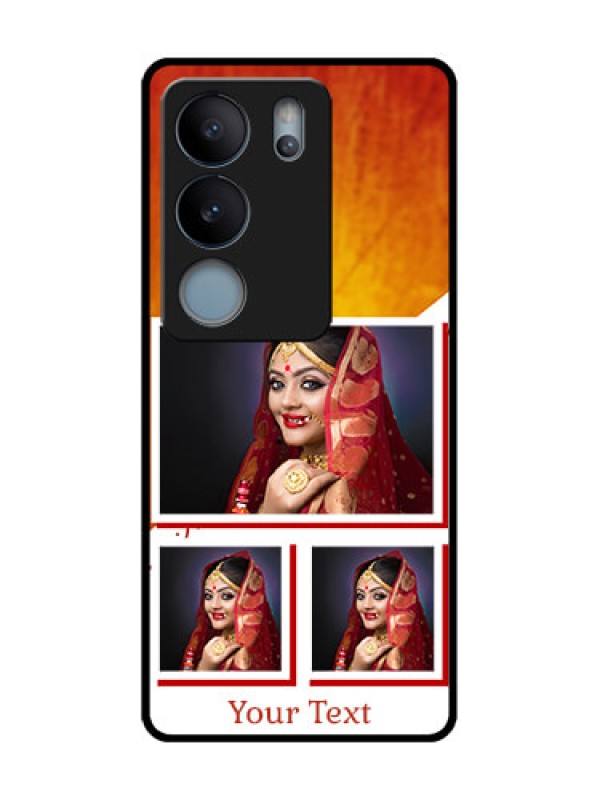 Custom Vivo V29 5G Custom Metal Phone Case - Wedding Memories Design