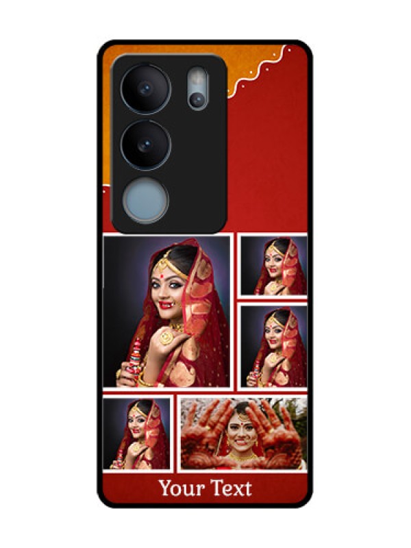 Custom Vivo V29 5G Custom Metal Phone Case - Wedding Pic Upload Design