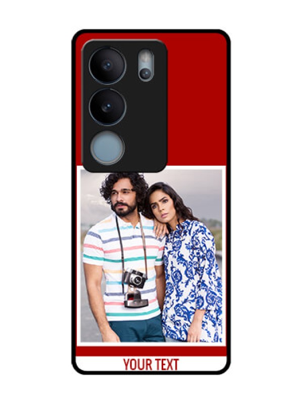 Custom Vivo V29 5G Custom Metal Phone Case - Red Color Design