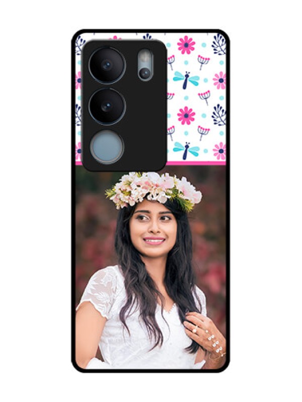 Custom Vivo V29 5G Custom Metal Phone Case - Colorful Flower Design