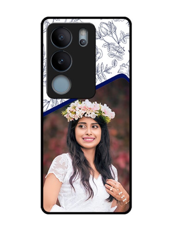 Custom Vivo V29 5G Custom Metal Phone Case - Classy Floral Design