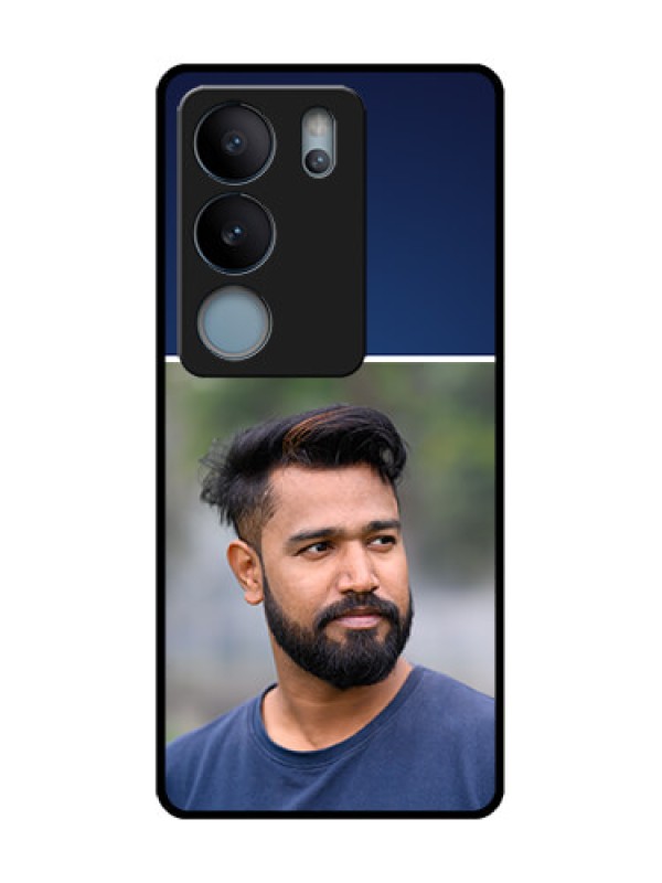 Custom Vivo V29 5G Custom Metal Phone Case - Simple Royal Blue Design