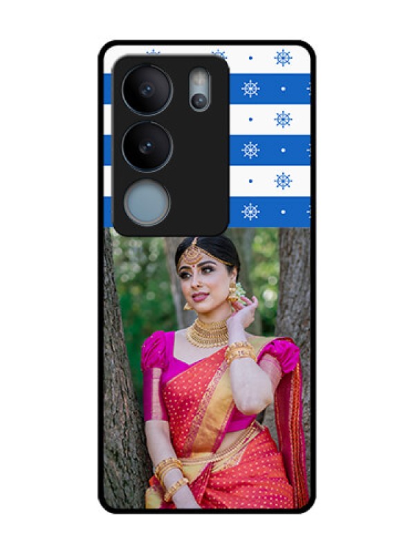 Custom Vivo V29 5G Custom Metal Phone Case - Snow Pattern Design