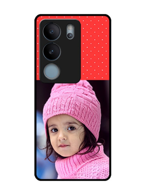 Custom Vivo V29 5G Custom Metal Phone Case - Red Pattern Design