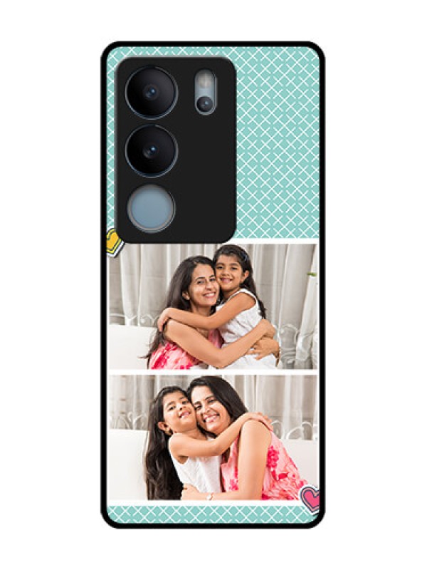 Custom Vivo V29 5G Custom Metal Phone Case - 2 Image Holder With Pattern Design