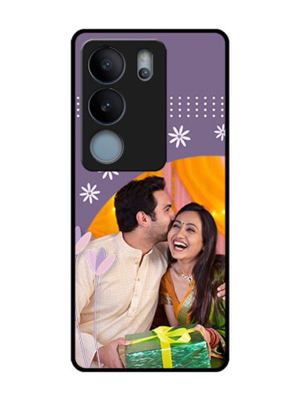 Custom Vivo V29 5G Custom Metal Phone Case - Lavender Flowers Design