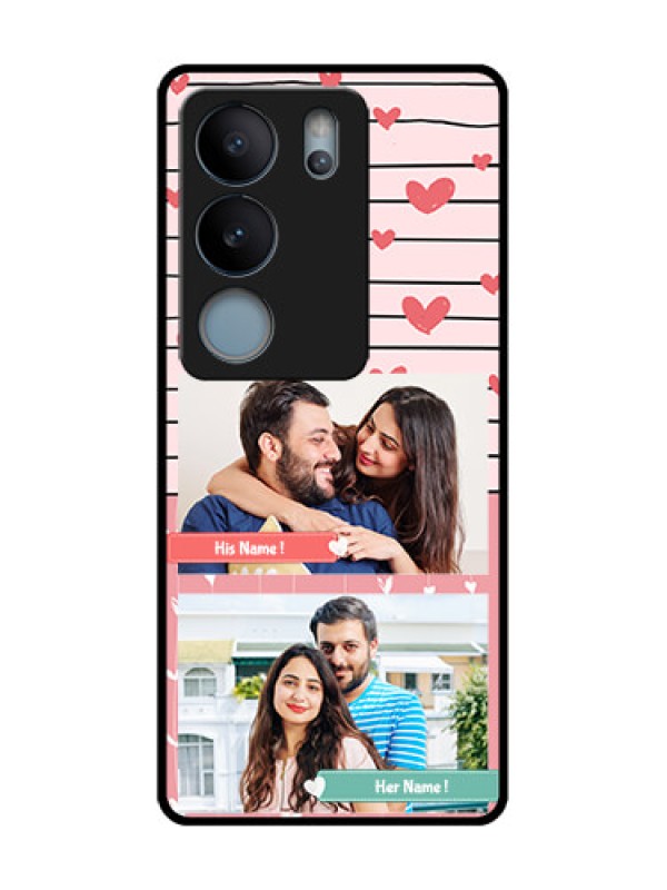 Custom Vivo V29 5G Custom Metal Phone Case - Photo With Heart Design