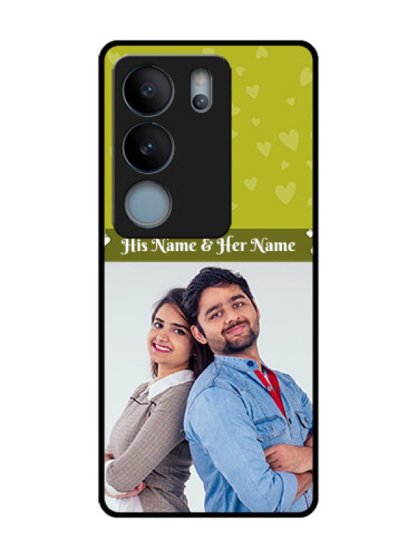 Custom Vivo V29 5G Custom Metal Phone Case - You and Me Heart Design