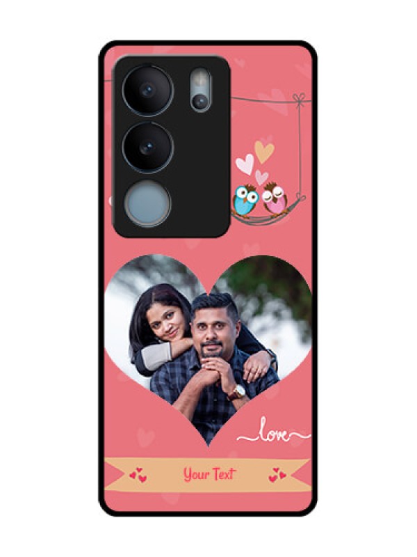 Custom Vivo V29 5G Custom Metal Phone Case - Peach Color Love Design