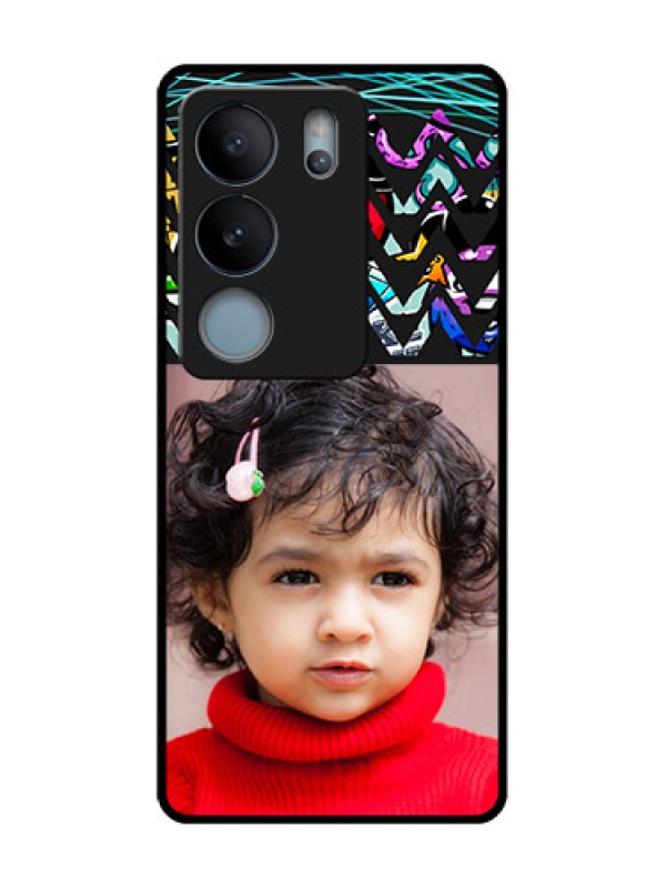 Custom Vivo V29 5G Custom Metal Phone Case - Neon Abstract Design