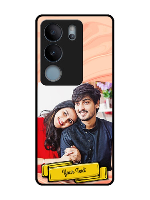 Custom Vivo V29 5G Custom Metal Phone Case - Marble Texture Design