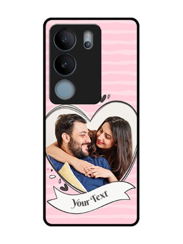 Custom Vivo V29 5G Custom Metal Phone Case - Vintage Heart Design