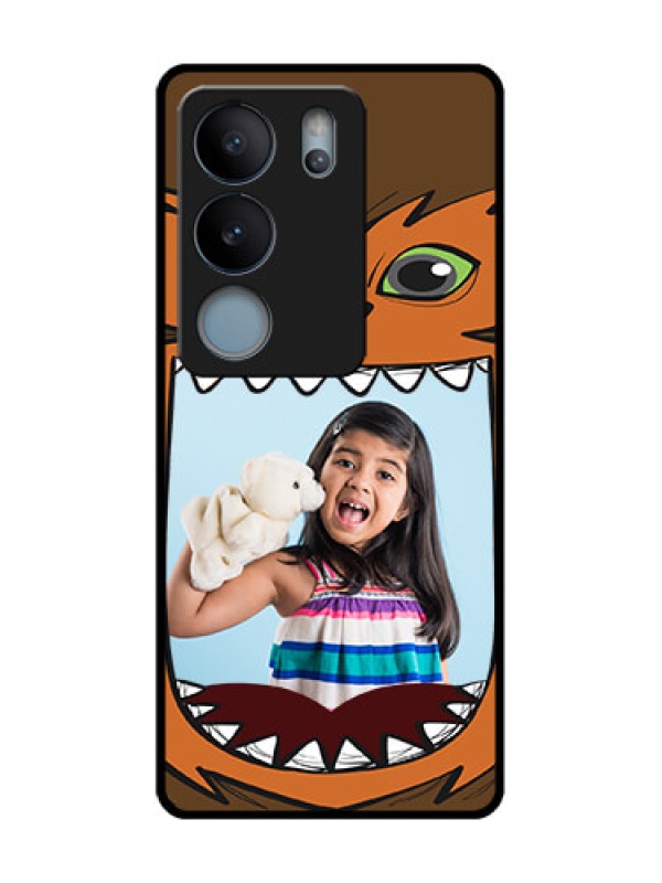 Custom Vivo V29 5G Custom Metal Phone Case - Owl Monster Back Case Design