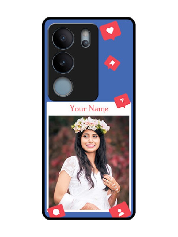 Custom Vivo V29 5G Custom Metal Phone Case - Like Share And Comment Design