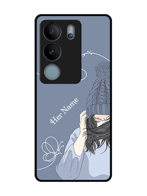 Custom Vivo V29 5G Custom Metal Phone Case - Girl In Winter Outfit Design