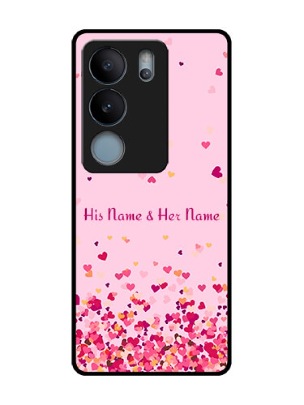 Custom Vivo V29 5G Custom Metal Phone Case - Floating Hearts Design