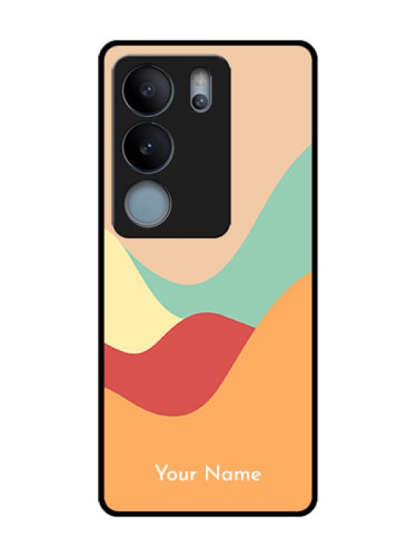 Custom Vivo V29 5G Custom Metal Phone Case - Ocean Waves Multi - Colour Design