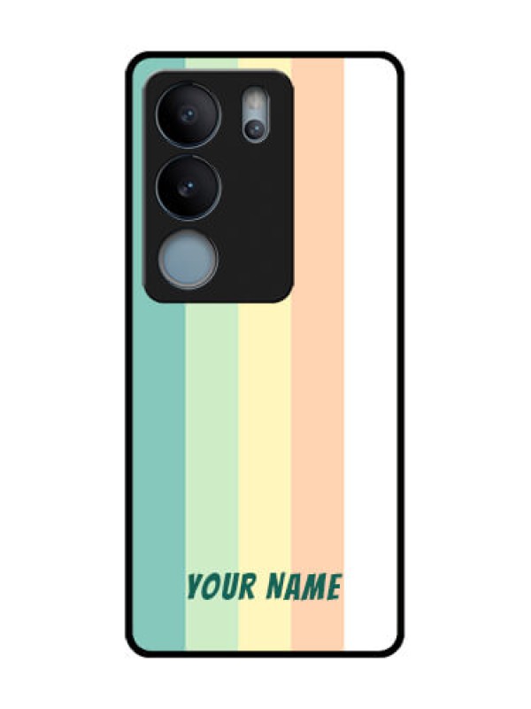 Custom Vivo V29 5G Custom Metal Phone Case - Multi - Colour Stripes Design