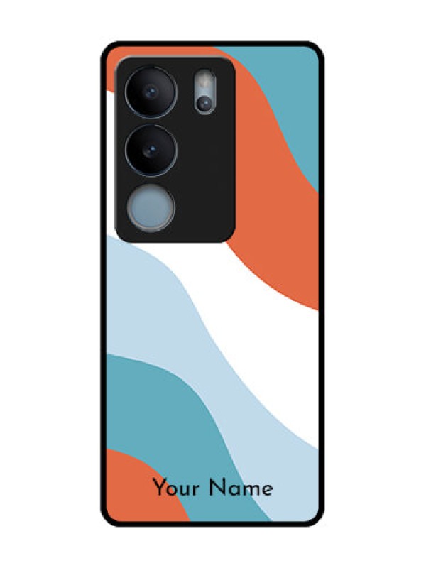 Custom Vivo V29 5G Custom Metal Phone Case - Coloured Waves Design