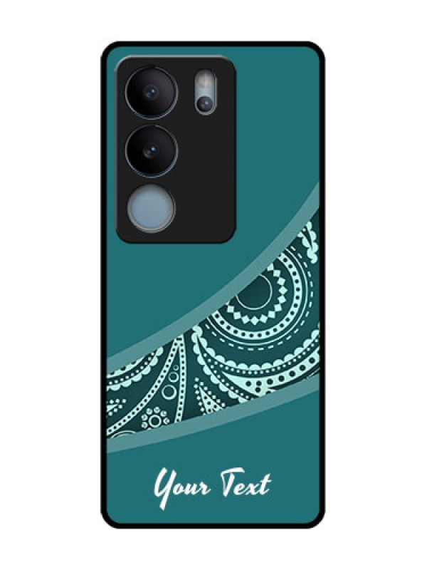 Custom Vivo V29 5G Custom Metal Phone Case - Semi Visible Floral Design