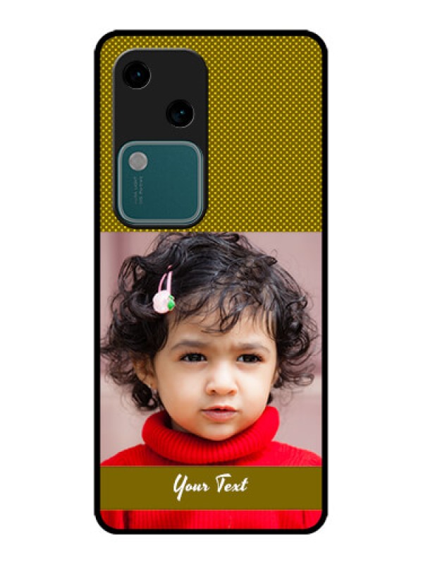 Custom Vivo V30 5G Custom Metal Phone CaseSimple Green Color Design