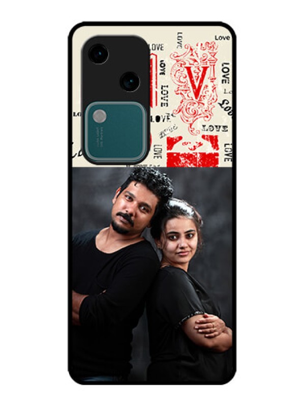 Custom Vivo V30 5G Custom Metal Phone CaseTrendy Love Design Case