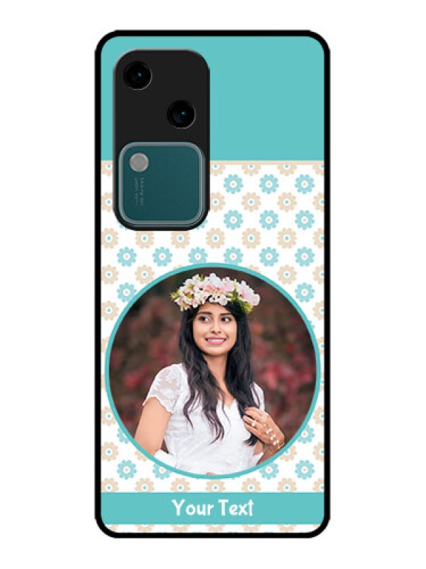 Custom Vivo V30 5G Custom Metal Phone CaseBeautiful Flowers Design