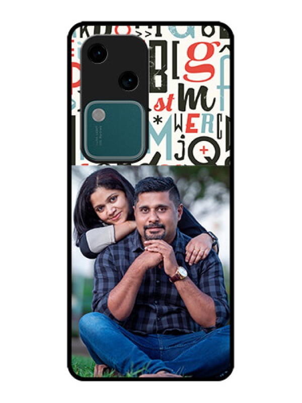 Custom Vivo V30 5G Custom Metal Phone CaseAlphabet Design