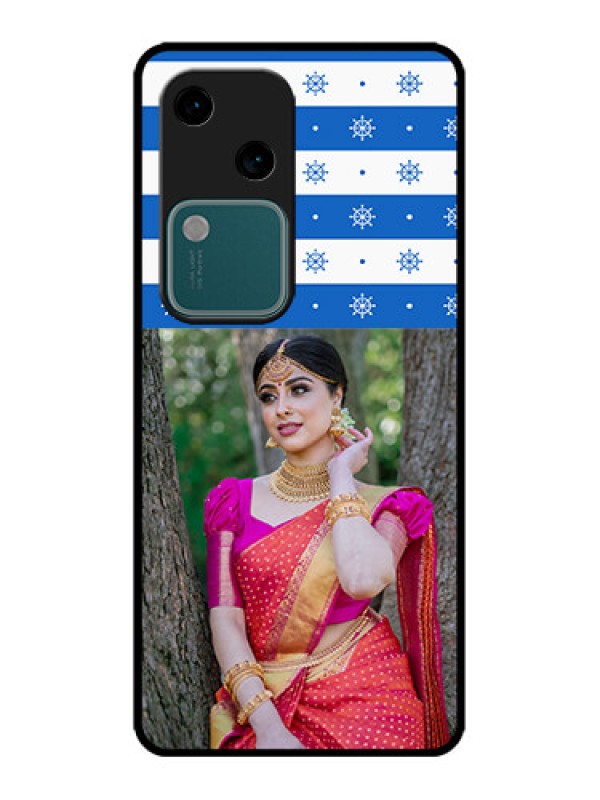 Custom Vivo V30 5G Custom Metal Phone CaseSnow Pattern Design