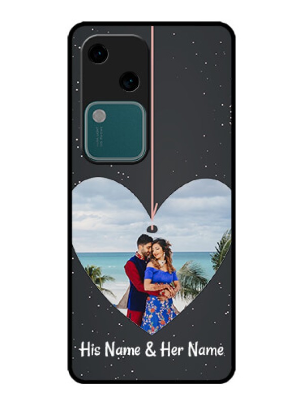 Custom Vivo V30 5G Custom Metal Phone CaseHanging Heart Design