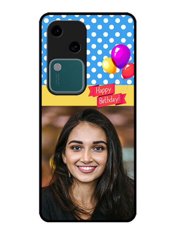 Custom Vivo V30 5G Custom Metal Phone CaseHappy Birthday Design