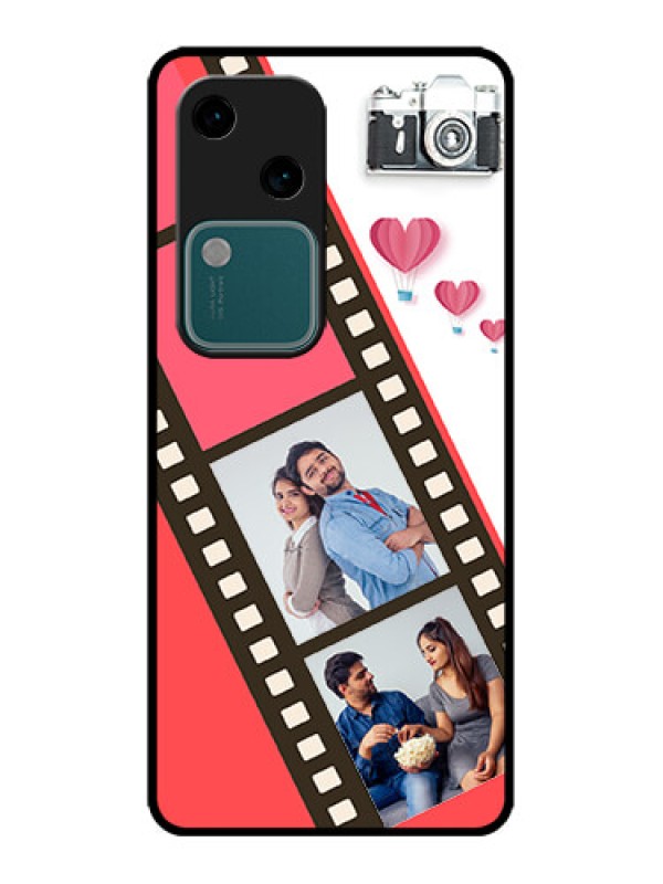 Custom Vivo V30 5G Custom Metal Phone Case3 Image Holder With Film Reel