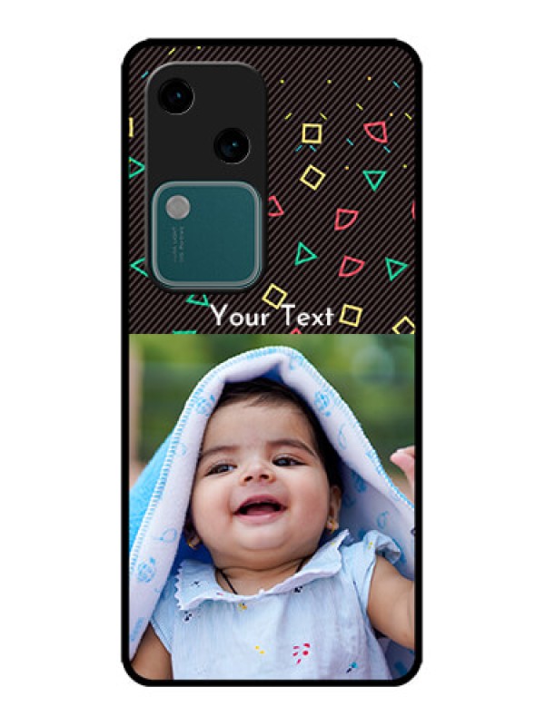 Custom Vivo V30 5G Custom Metal Phone CaseWith Confetti Birthday Design