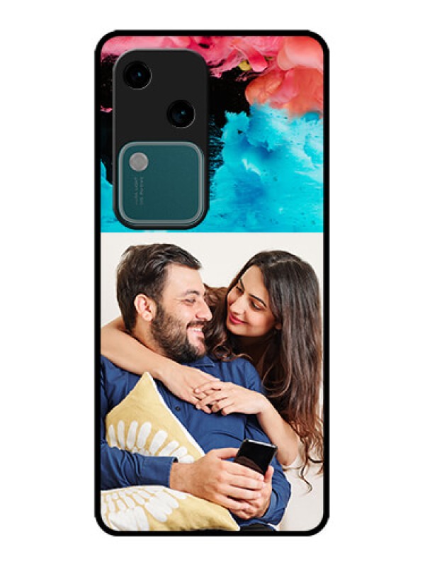 Custom Vivo V30 5G Custom Metal Phone CaseQuote With Acrylic Painting Design