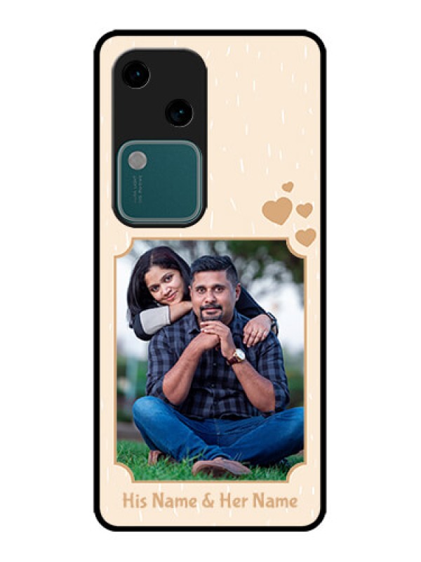 Custom Vivo V30 5G Custom Metal Phone CaseWith Confetti Love Design