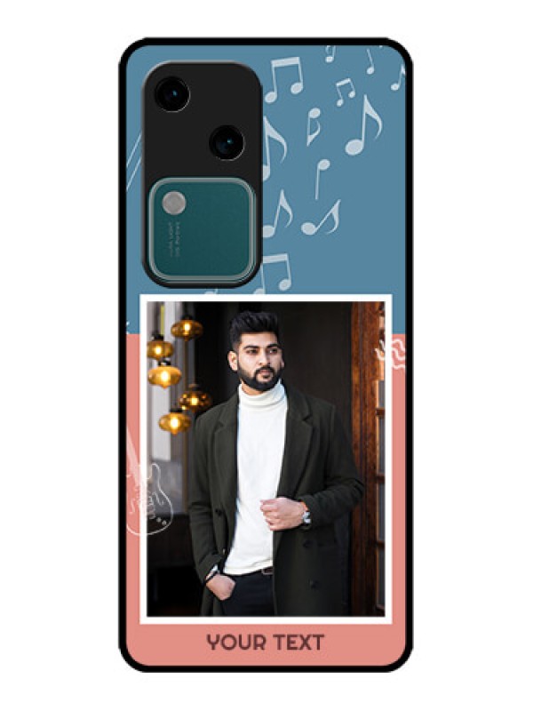 Custom Vivo V30 5G Custom Metal Phone CaseWith Color Musical Note Design