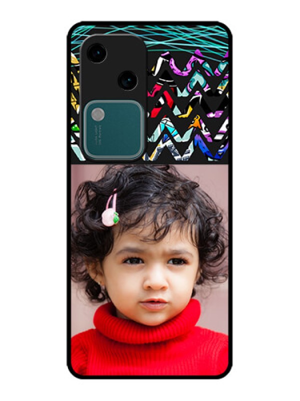 Custom Vivo V30 5G Custom Metal Phone CaseNeon Abstract Design