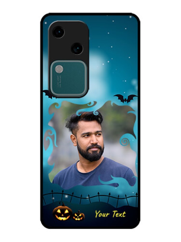 Custom Vivo V30 5G Custom Metal Phone CaseHalloween Frame Design