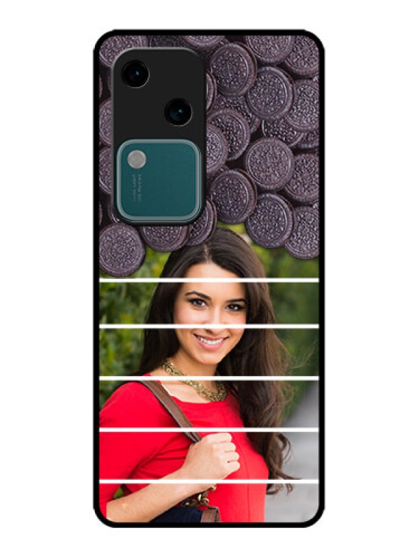 Custom Vivo V30 5G Custom Metal Phone CaseWith Oreo Biscuit Design