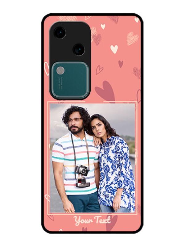 Custom Vivo V30 5G Custom Metal Phone CaseLove Doodle Art Design