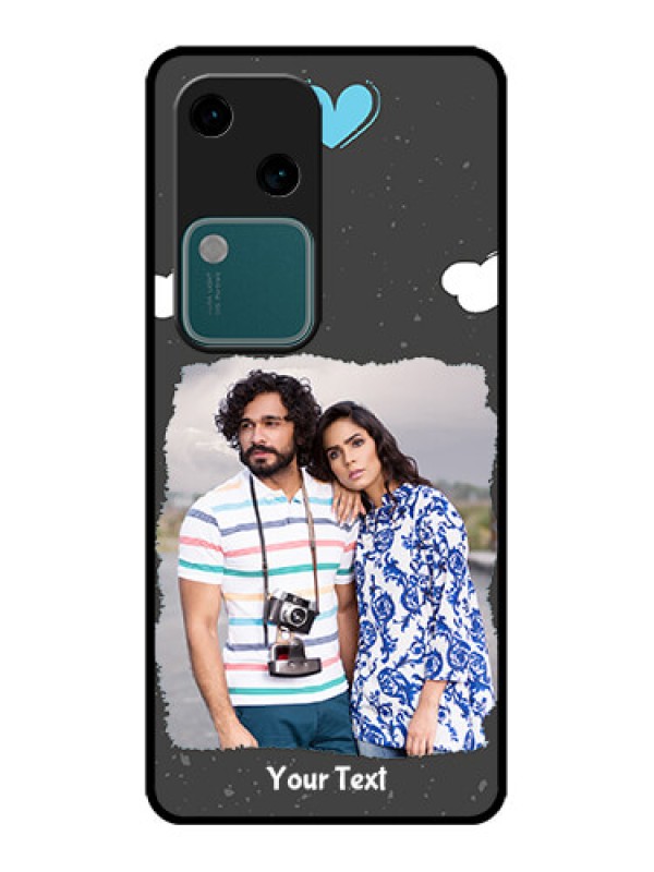 Custom Vivo V30 5G Custom Metal Phone CaseSplashes With Love Doodles Design