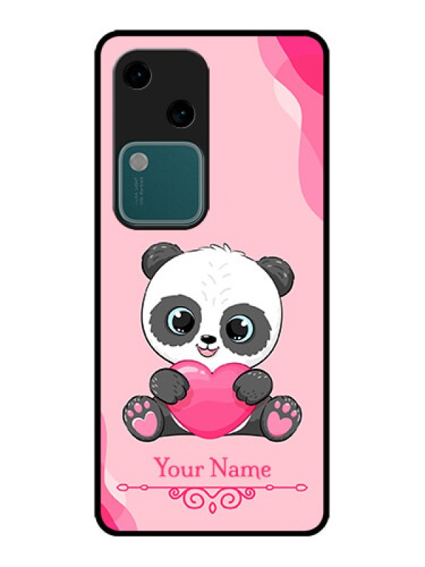 Custom Vivo V30 5G Custom Metal Phone CaseCute Panda Design