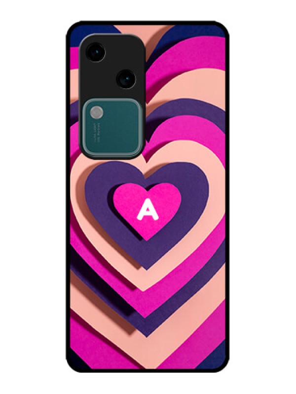 Custom Vivo V30 5G Custom Metal Phone CaseCute Heart Pattern Design